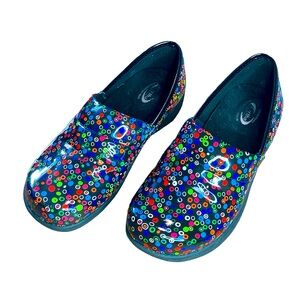 Ortho Comfort Mule Clog Slip On Slip Resistant Non Marking Soles Multicolor Sz 7